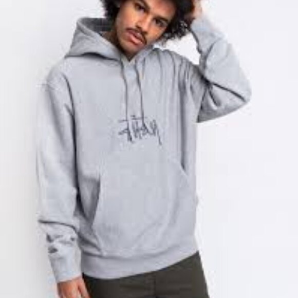 Stussy Heather Gray Hoodie - Picture 1 of 7